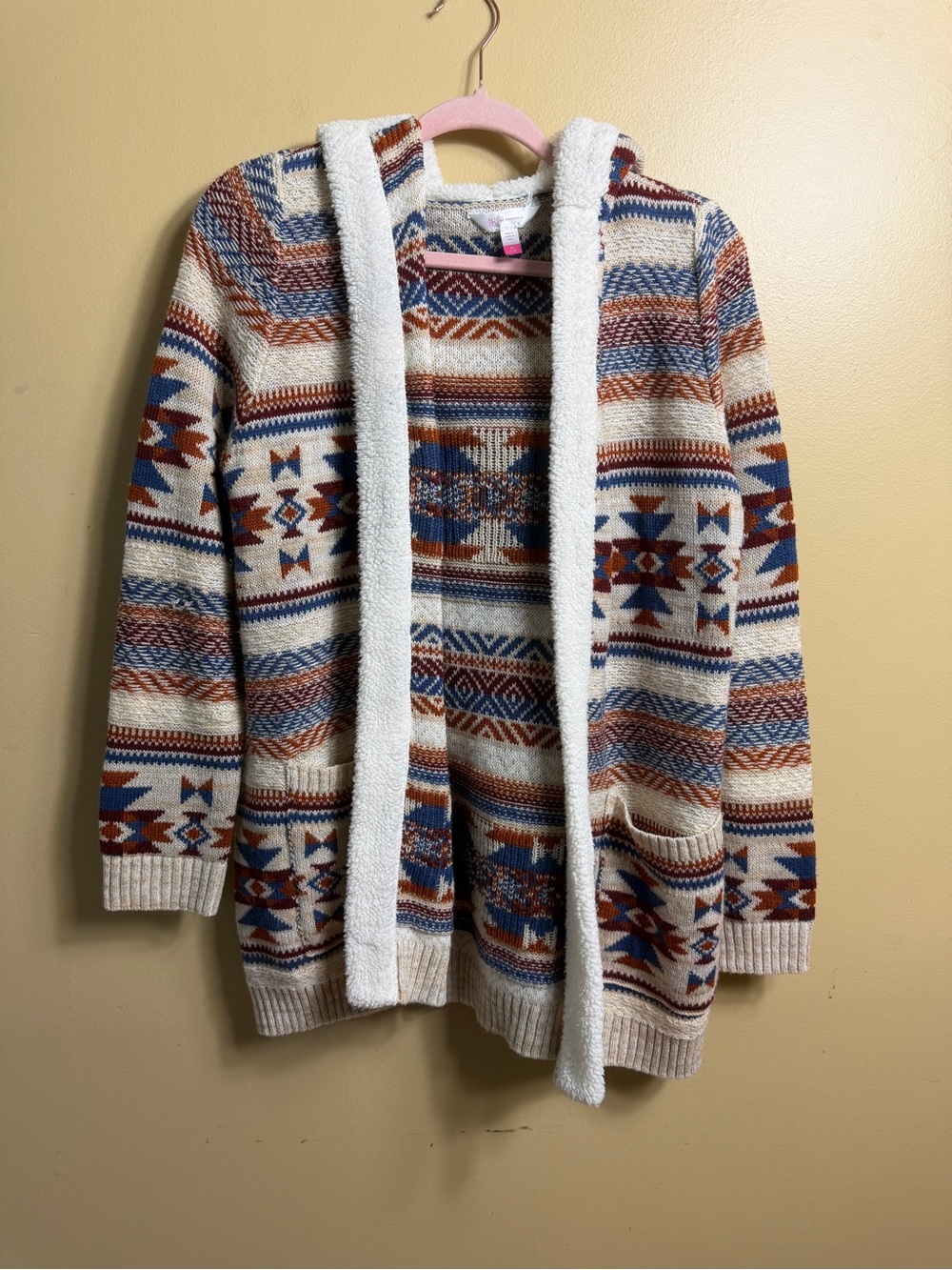 🎈3/$20 No Boundaries southwestern long cardigan. Medium tan - Picture 2 of 8